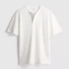 Strukturerad henley-t-shirt