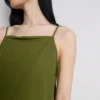 Strukturerad lång cami-top