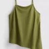 Strukturerad lång cami-top