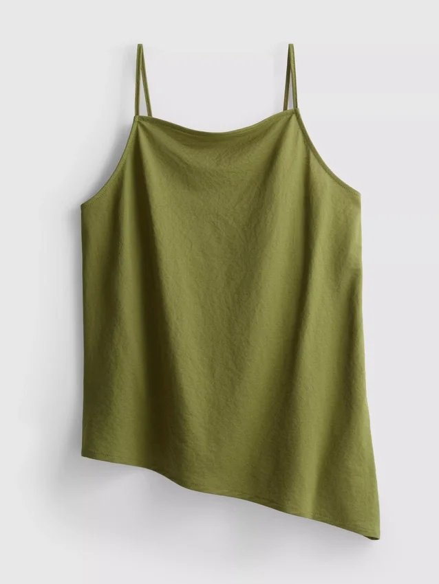 Strukturerad lång cami-top
