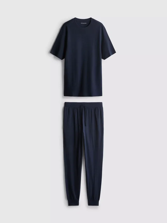 Strukturerad lång pyjamasar