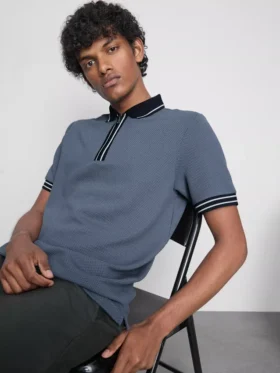 Strukturerad poloshirt