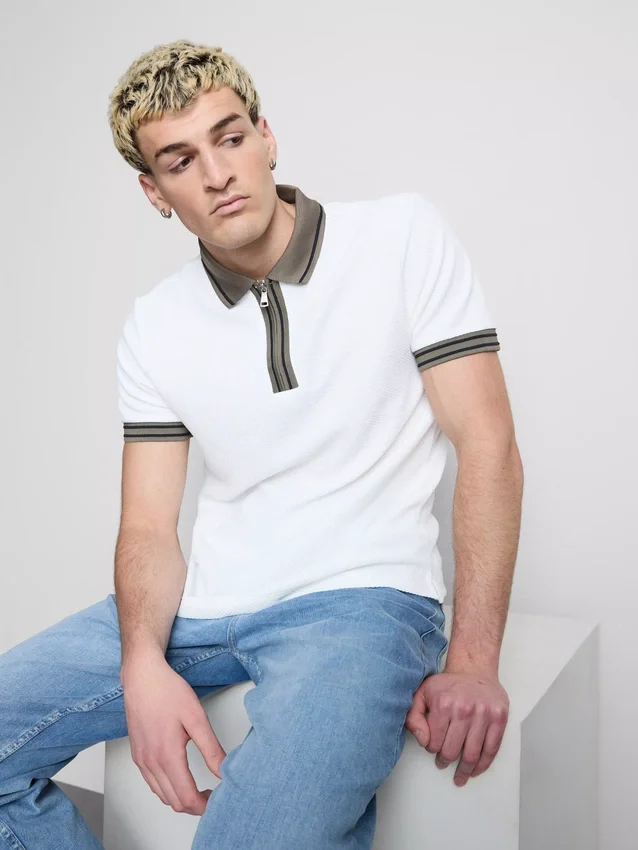 Strukturerad poloshirt