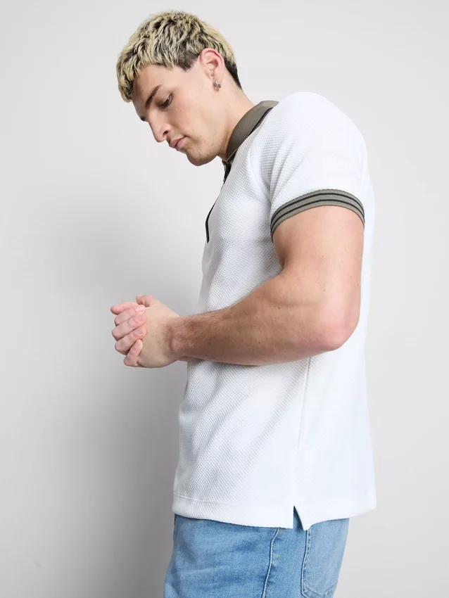 Strukturerad poloshirt
