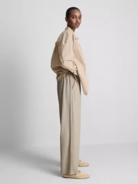 Strukturerade byxor med vida ben