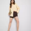 Strukturerade shorts med dragsko