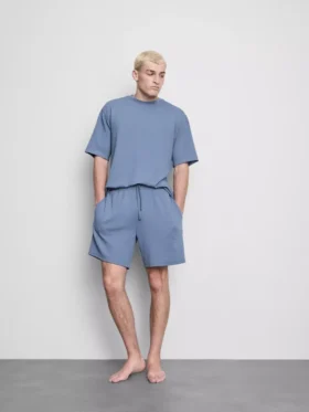 Strukturerade shorts med dragsko