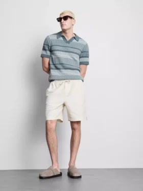 Strukturerade shorts med dragsko