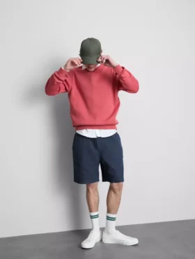 Strukturerade shorts med dragsko