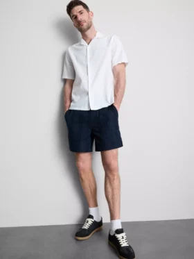 Strukturerade shorts med dragsko