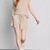 Strukturerade shorts med dragsko
