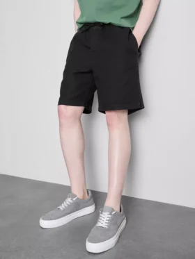 Strukturerade shorts med dragsko