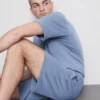 Strukturerade shorts med dragsko