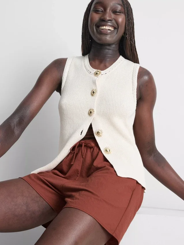 Strukturerade shorts med dragsko