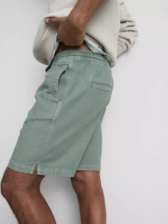 Strukturerade shorts med dragsko