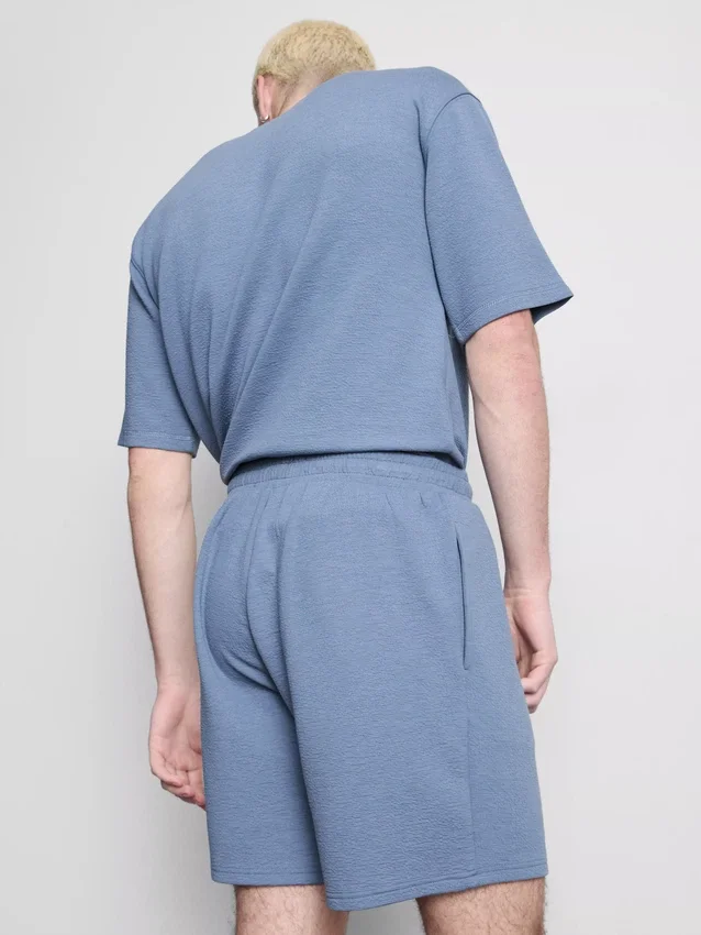 Strukturerade shorts med dragsko
