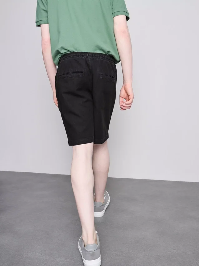 Strukturerade shorts med dragsko