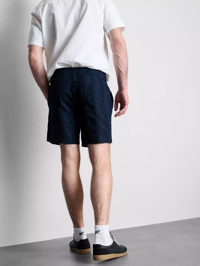 Strukturerade shorts med dragsko