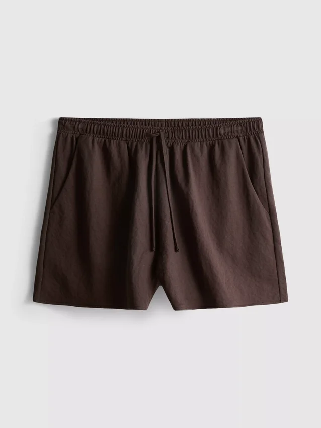 Strukturerade shorts med dragsko