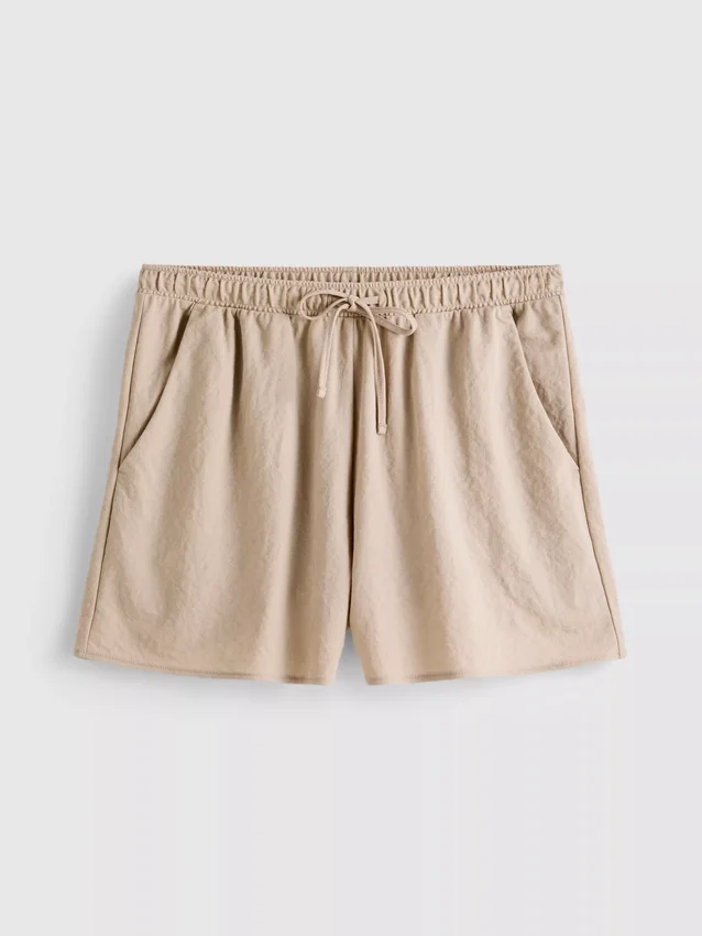 Strukturerade shorts med dragsko