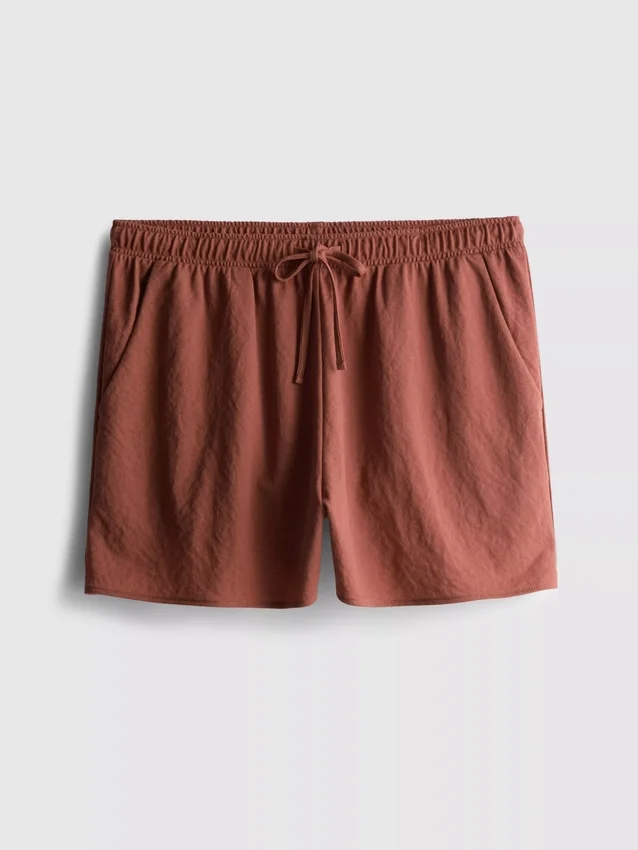 Strukturerade shorts med dragsko
