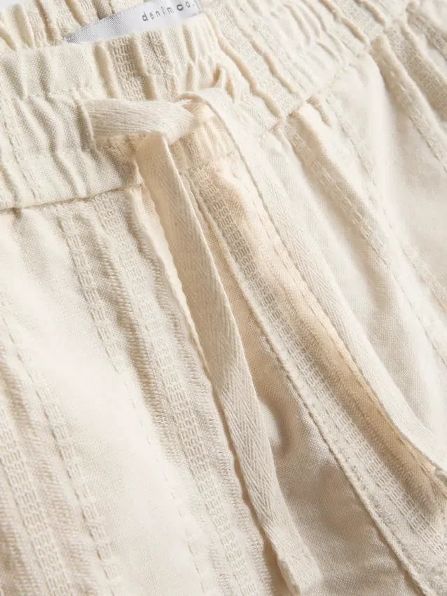 Strukturerade shorts med dragsko