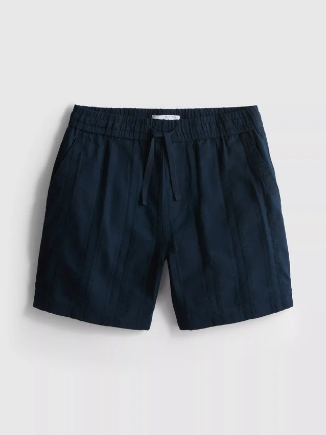 Strukturerade shorts med dragsko