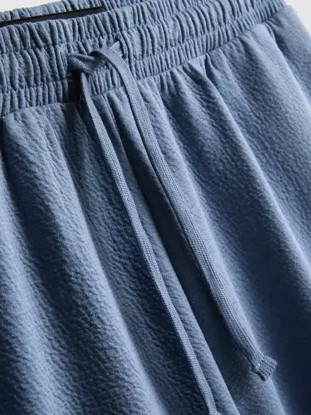 Strukturerade shorts med dragsko