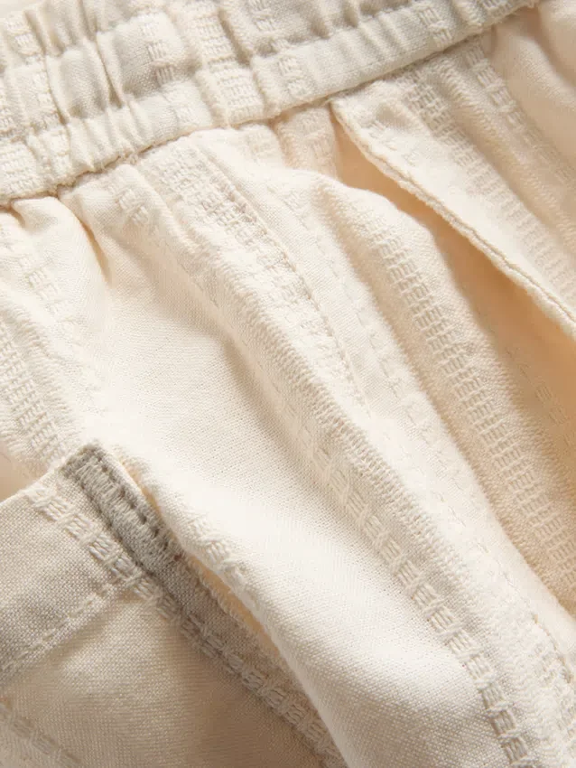 Strukturerade shorts med dragsko