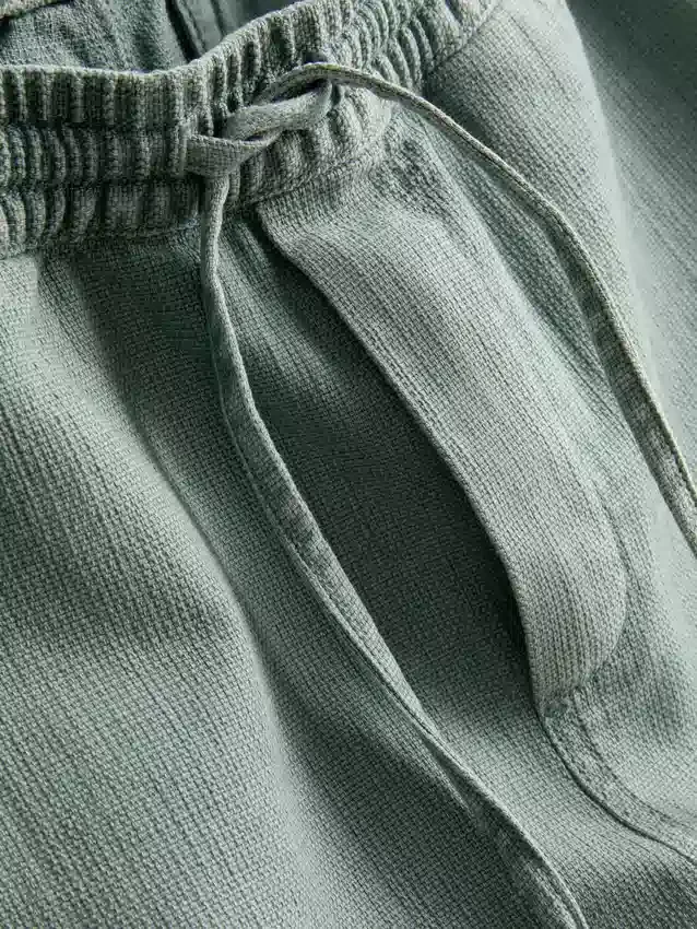 Strukturerade shorts med dragsko