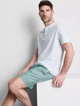 Strukturerat kort pyjamas-set med shorts