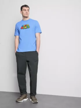 Super Mario-t-shirt i bomull med tryck