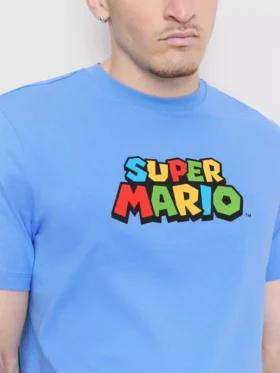 Super Mario-t-shirt i bomull med tryck