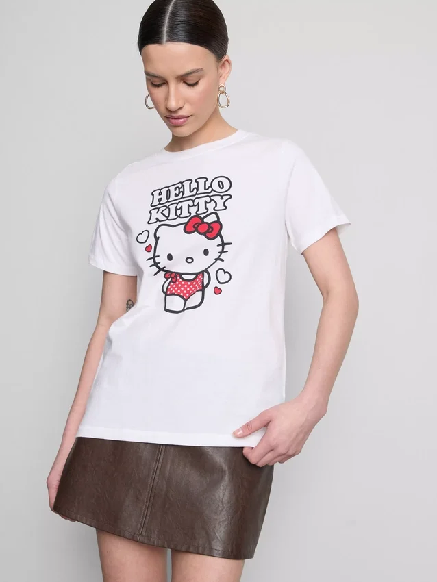 T-shirt i bomull med Hello Kitty-motiv