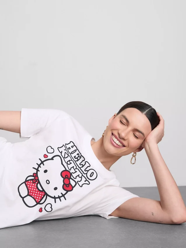 T-shirt i bomull med Hello Kitty-motiv