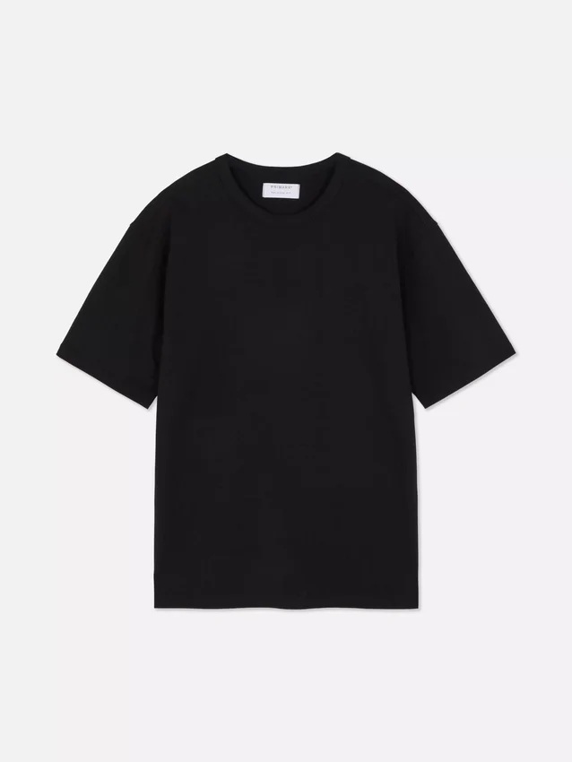 T-shirt i bomull med rund hals och avslappnad passform