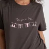 T-shirt i bomull med tryck och korta ärmar