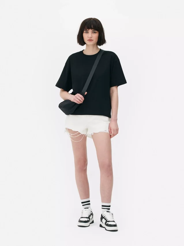 T-shirt med boxig passform