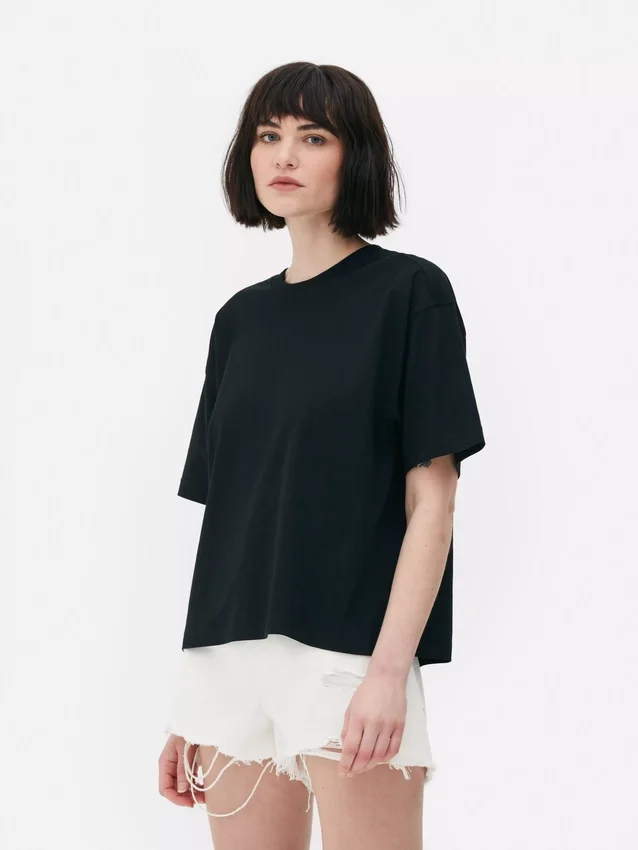 T-shirt med boxig passform