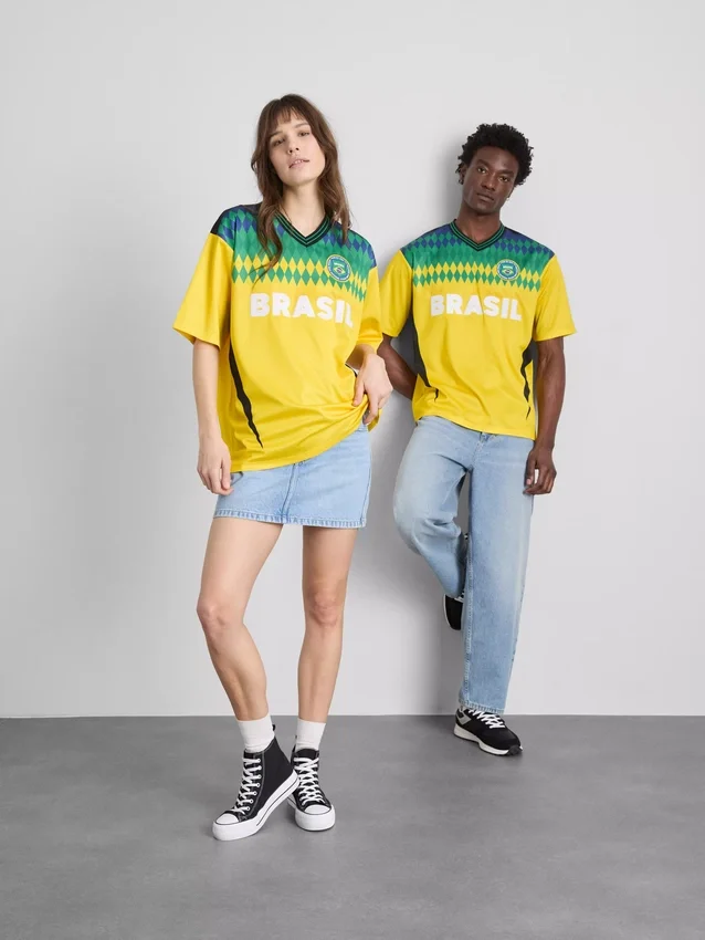 T-shirt med korta ärmar och Brasilien-motiv