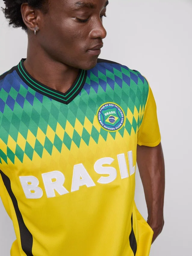 T-shirt med korta ärmar och Brasilien-motiv