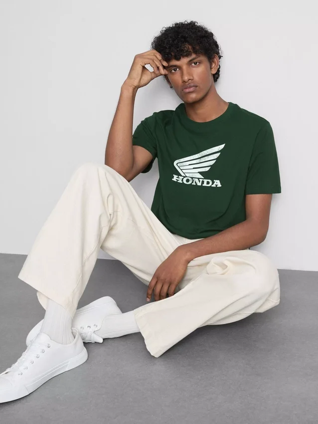T-shirt med korta ärmar och Honda-logotyp