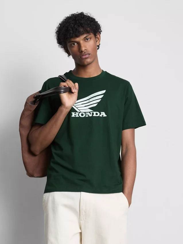 T-shirt med korta ärmar och Honda-logotyp