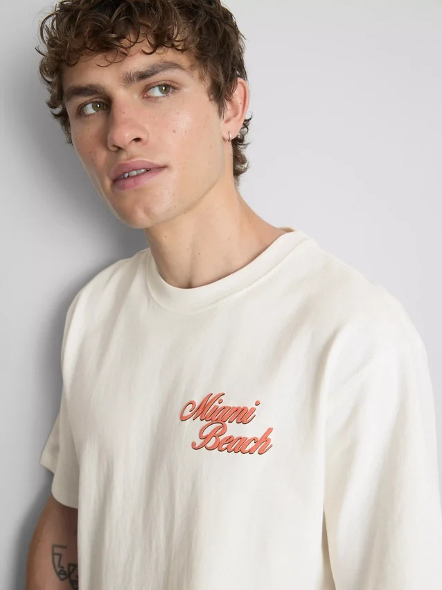 T-shirt med Miami Beach-motiv