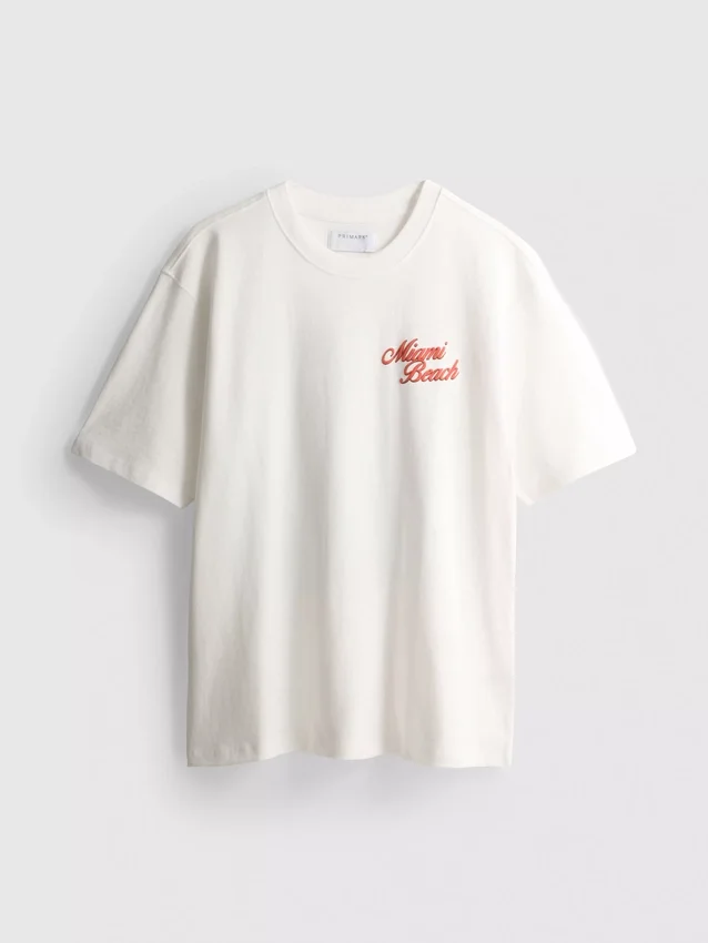 T-shirt med Miami Beach-motiv