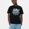 T-shirt med neonfärgad Miami-grafik