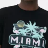T-shirt med neonfärgad Miami-grafik