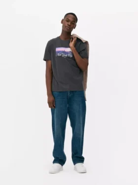 T-shirt med New York-tryck
