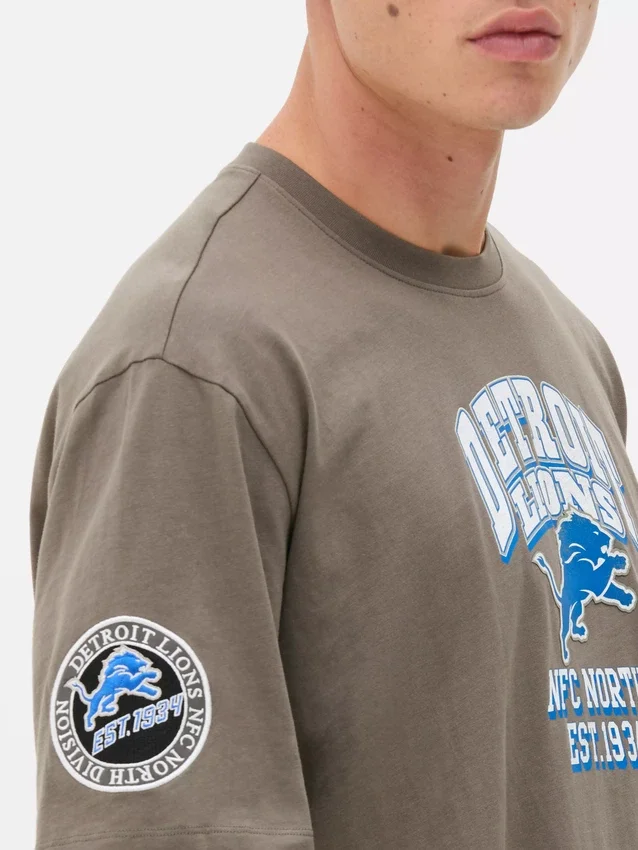 T-shirt med NFL Detroit Lions-logotyp