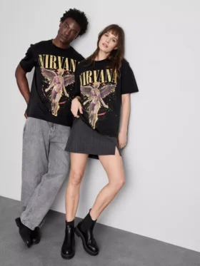 T-shirt med Nirvana-ängelmotiv